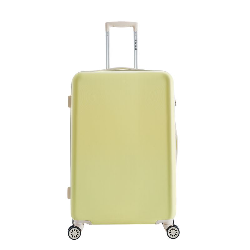Star-Maxx Mittelgroßer Hartschalen-Reisekoffer 65 L – Trolley mit TSA-Zahlenschloss &amp; 4 Rollen, Pastellgelb (66 × 42 × 26 cm)