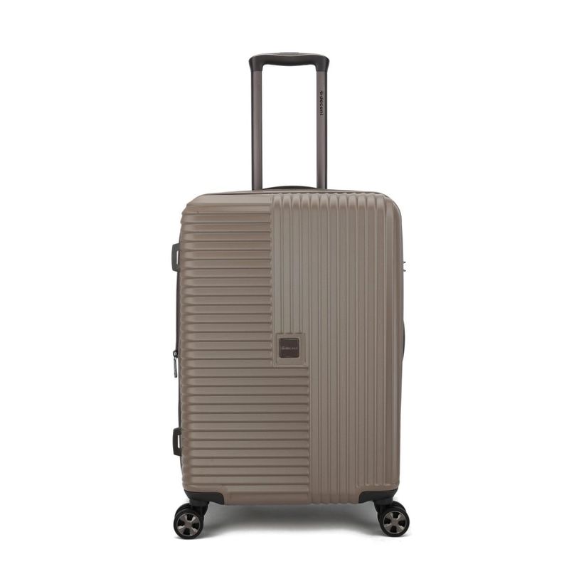 Tourister Mittelgroßer Reisekoffer mit TSA-Schloss – Hartschalen-Trolley 66 cm, 65 L, Metallictaube (66 × 40 × 27,5 cm)