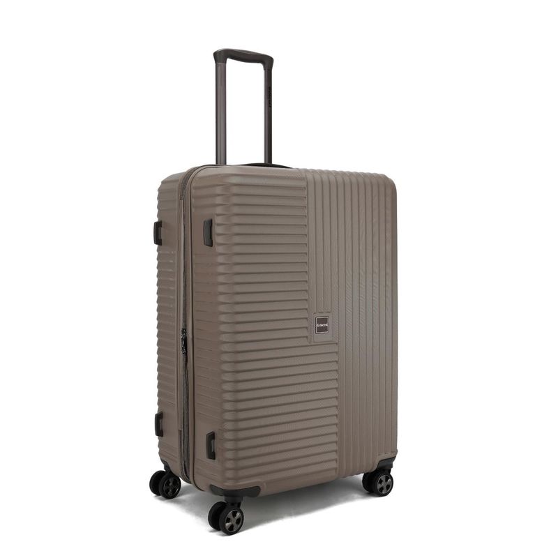 Tourister Großer Reisekoffer mit TSA-Schloss – Hartschalen-Trolley 76 cm, 97 L, Metallictaupe (76 × 47 × 36 cm)