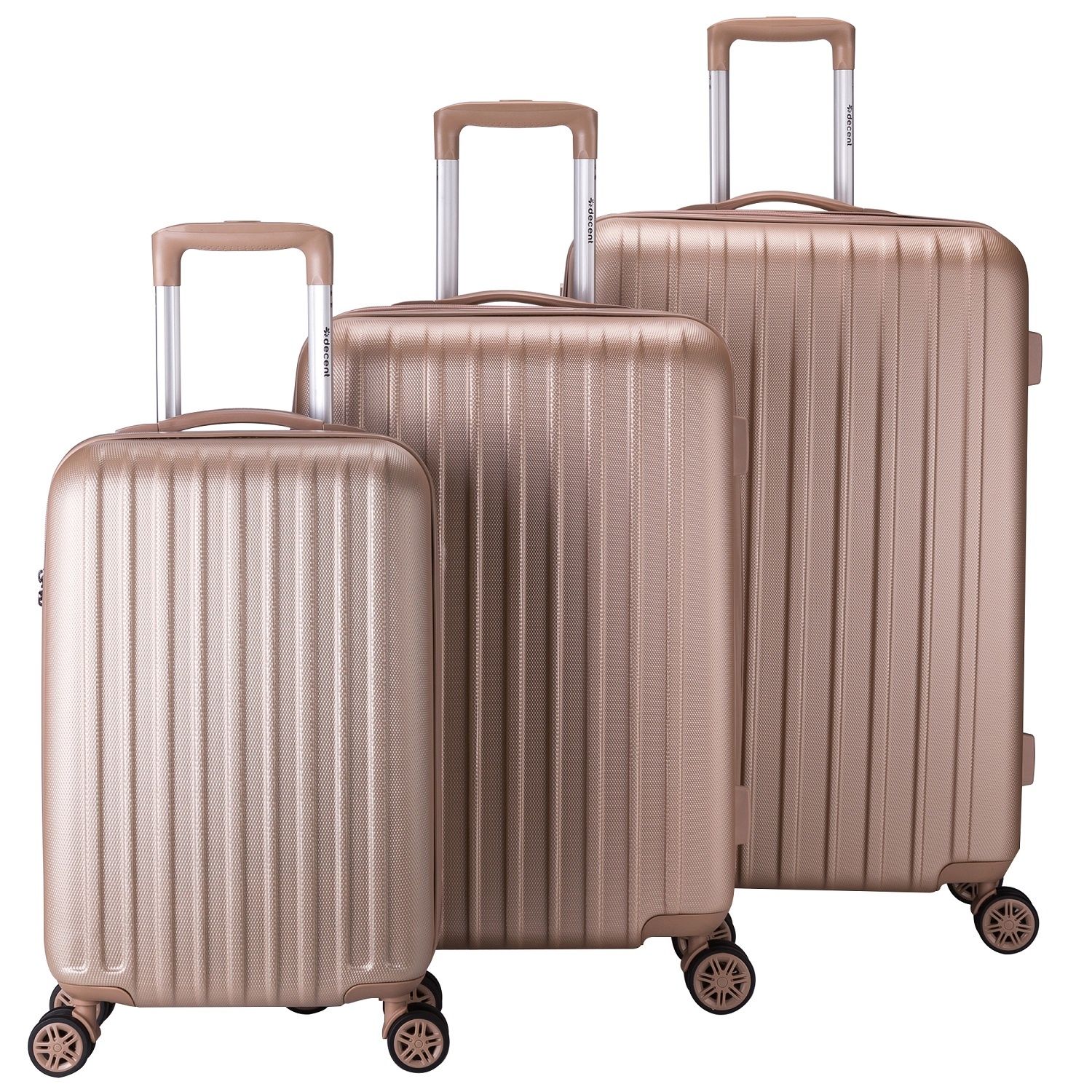 Tranporto-One Kofferset Lachsrosa 3-teilig 96, 60 und 30L