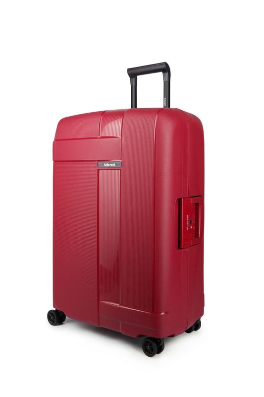 Transit 3-teiliges Reisekoffer-Set mit TSA-Schloss – Hartschalen-Trolley-Set, Rubinrot (43 L, 86 L &amp; 135 L)