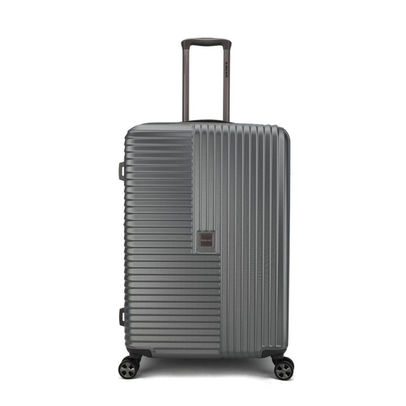 Tourister Großer Reisekoffer mit TSA-Schloss – Hartschalen-Trolley 76 cm, 97 L, Metallicgrau (76 × 47 × 36 cm)