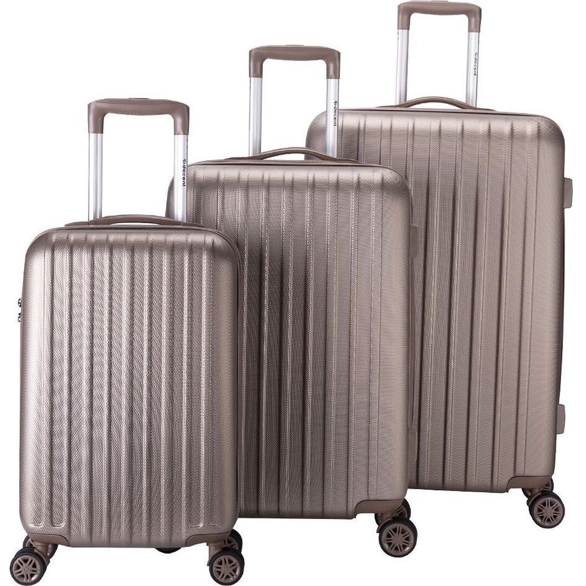 Tranporto-One Kofferset Champagner 3-teilig 96, 60 und 30L