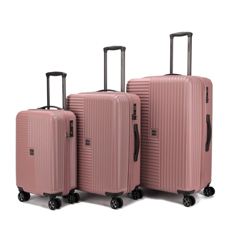 Tourister 3-teiliges Reisekoffer-Set mit TSA-Schloss – Hartschalen-Trolley-Set, Metallicrosé (34 L, 65 L &amp; 97 L)