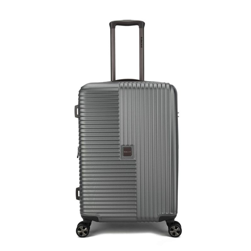 Tourister Mittelgroßer Reisekoffer mit TSA-Schloss – Hartschalen-Trolley 66 cm, 65 L, Metallicgrau (66 × 40 × 27,5 cm)