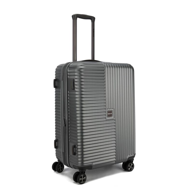 Tourister Mittelgroßer Reisekoffer mit TSA-Schloss – Hartschalen-Trolley 66 cm, 65 L, Metallicgrau (66 × 40 × 27,5 cm)