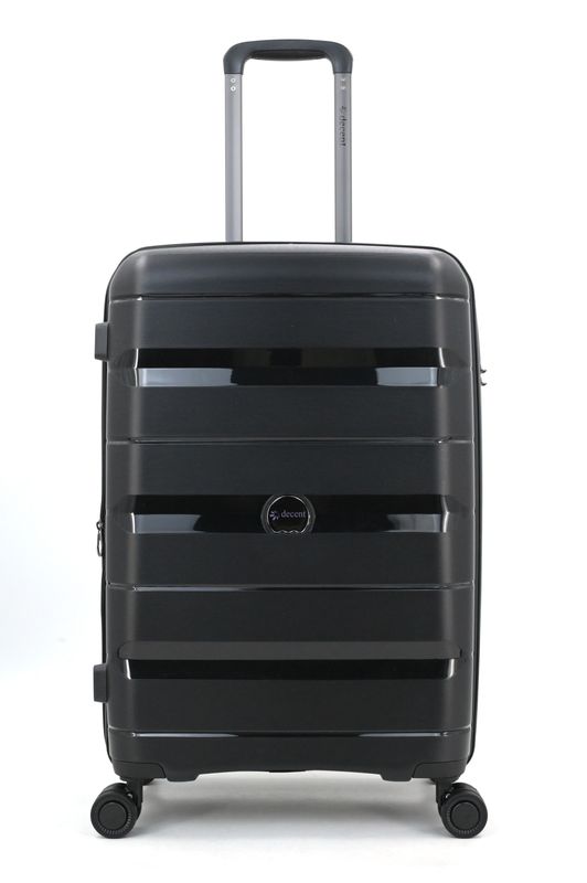 Straight-Line Mittelgroßer Hartschalen-Reisekoffer Trolley 67 L mit TSA-Schloss &amp; 4 Rollen – Anthrazitschwarz (65 × 42 × 26,5 cm)