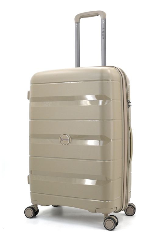 Straight-Line Mittelgroßer Hartschalen-Reisekoffer Trolley 67 L mit TSA-Schloss &amp; 4 Rollen – Champagnerfarbe (65 × 42 × 26,5 cm)
