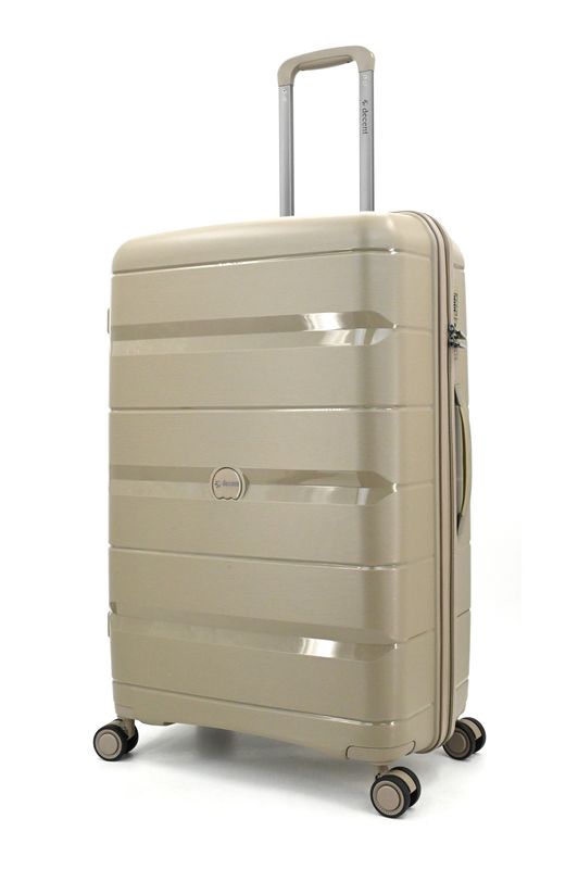 Straight-Line Großer Hartschalen-Reisekoffer 94 L – Trolley mit TSA-Zahlenschloss &amp; 4 Rollen, Champagnerfarbe (76 × 49 × 29 cm)