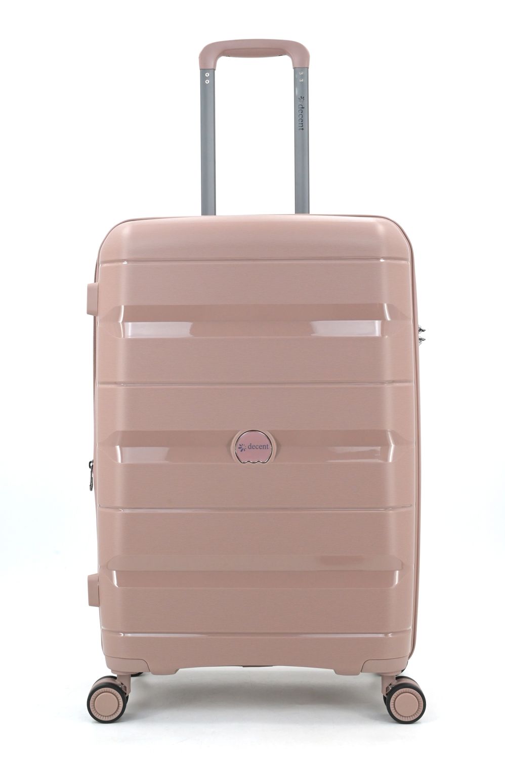 Straight-Line Mittelgroßer Hartschalen-Reisekoffer Trolley 67 L mit TSA-Schloss &amp; 4 Rollen – Altrosa (65 × 42 × 26,5 cm)