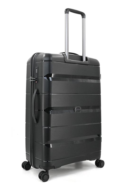 Straight-Line 3-teiliges Hartschalen-Reisekoffer-Set – Trolley-Set mit TSA-Zahlenschloss &amp; 4 Rollen, Anthrazitschwarz (35 L, 67 L &amp; 94 L)