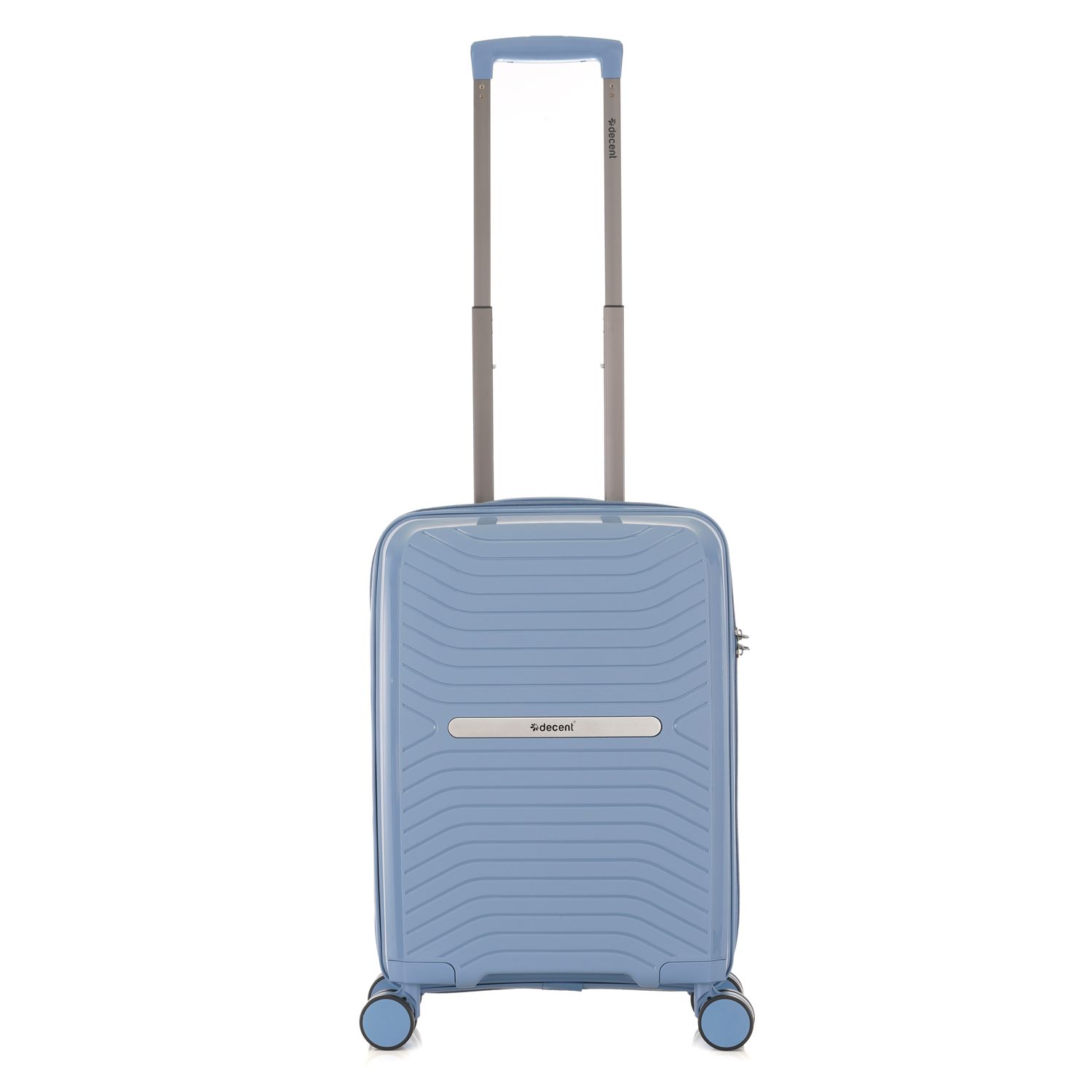 Airmate Handgepäck Hartschalen-Kabinenkoffer 35 L – Leichter Trolley mit TSA-Zahlenschloss &amp; 4 Rollen in Pastellblau (55 × 35 × 20 cm)