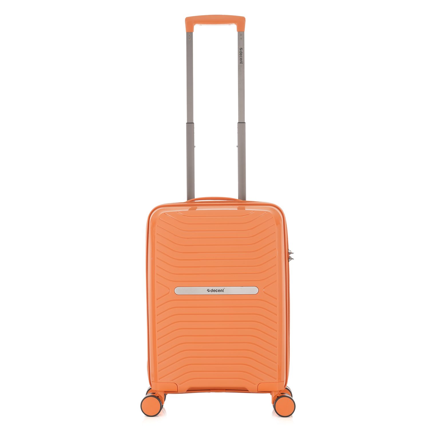 Airmate Handgepäck Hartschalen-Kabinenkoffer 35 L – Leichter Trolley mit TSA-Zahlenschloss &amp; 4 Rollen in Pastellorange (55 × 35 × 20 cm)