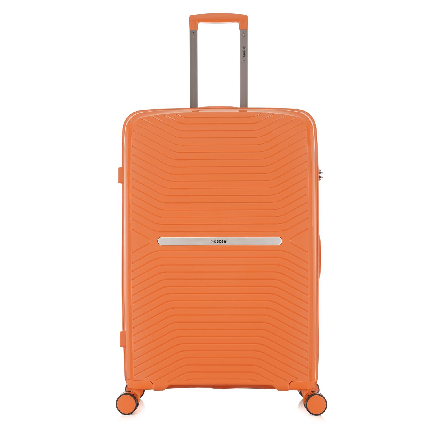 Airmate Großer Hartschalen-Reisekoffer 94 L – Leichter Trolley mit TSA-Zahlenschloss &amp; 4 Rollen in Pastellorange (77 × 51 × 30,5 cm)