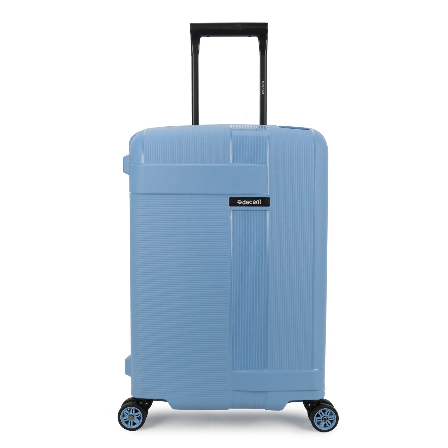 Transit 2.0 Hartschalen Handgepäck Reisekoffer 43 L – Trolley mit TSA-Zahlenschloss, 4 Doppelrollen Pastellblau (55 × 37 × 23 cm)