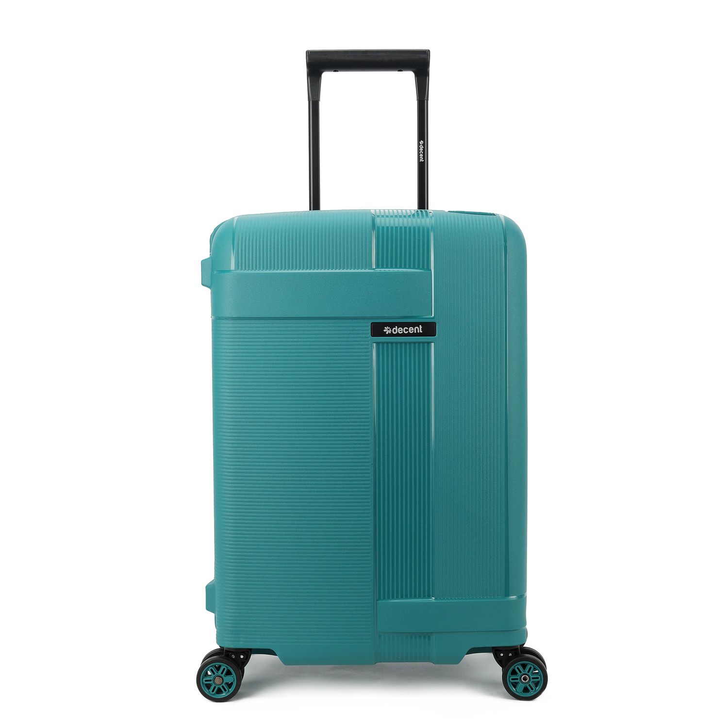 Transit 2.0 Hartschalen Handgepäck Reisekoffer 43 L – Trolley mit TSA-Zahlenschloss, 4 Doppelrollen Petrolgrün (55 × 37 × 23 cm)
