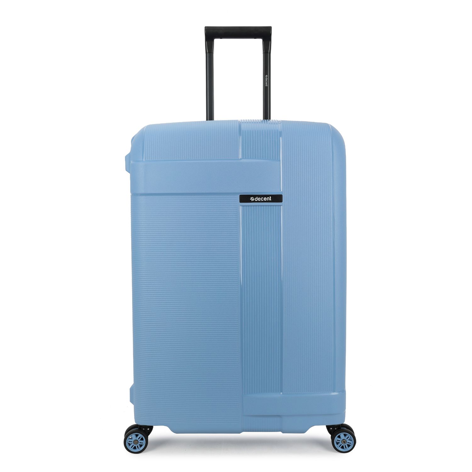Transit 2.0 Mittelgroßer Hartschalen-Reisekoffer 86 L – Trolley mit TSA-Zahlenschloss, 4 Doppelrollen Pastellblau (70 × 47 × 28 cm)