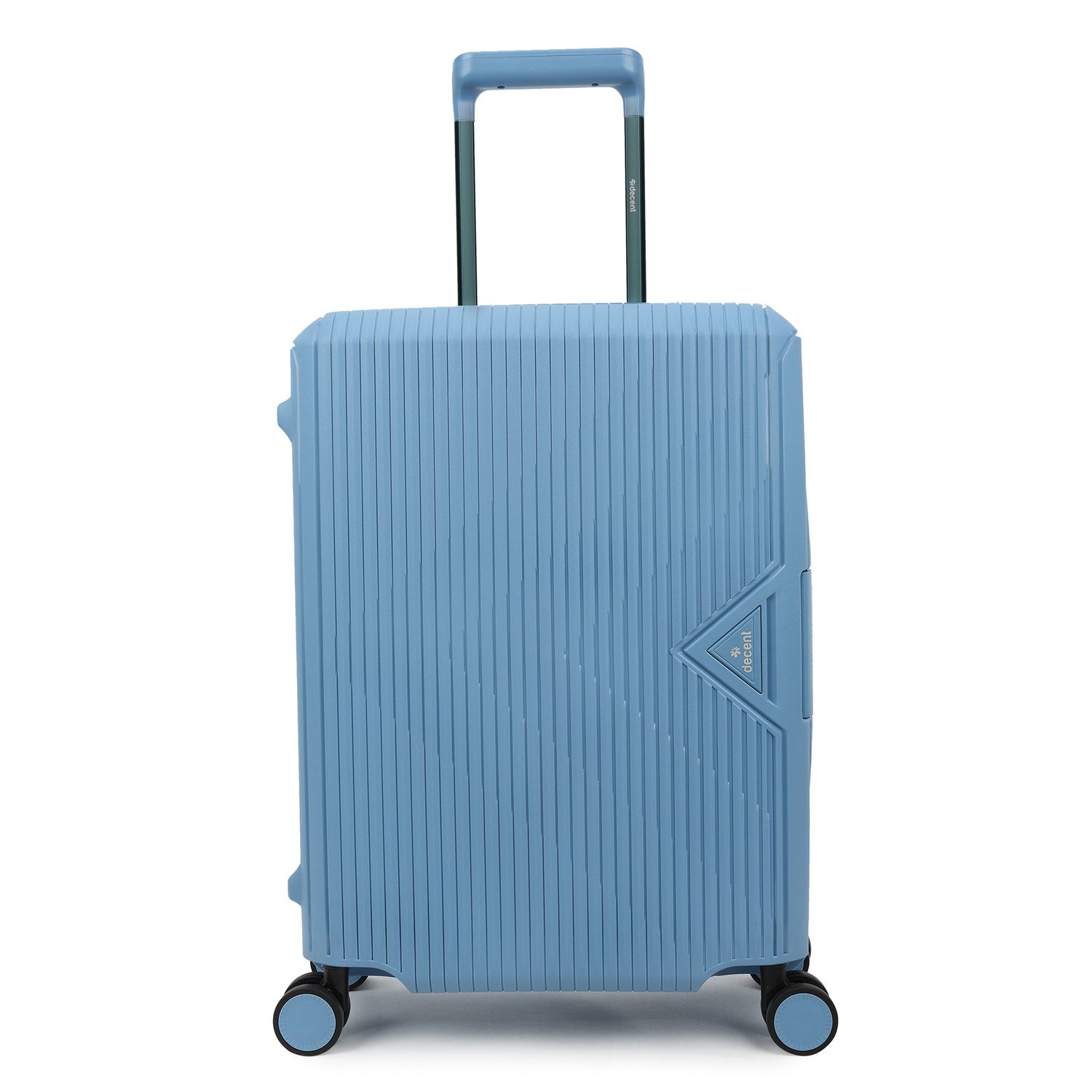 Smart Hartschalen Handgepäck Reisekoffer 40 L – Trolley mit TSA-Zahlenschloss, 4 Doppelrollen Pastellblau (55 × 40 × 20 cm)