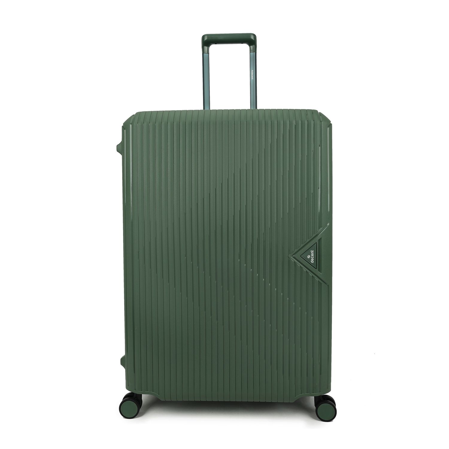 Smart Großer Hartschalen-Reisekoffer 120 L – Trolley mit TSA-Zahlenschloss, 4 Doppelrollen Olivgrün (77 × 54,5 × 31,5 cm)