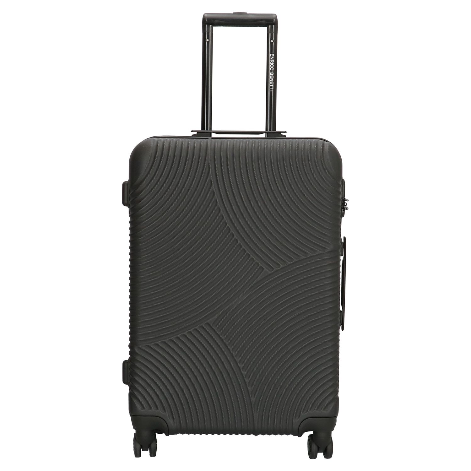 Louisville Mittelgroßer Hartschalen-Reisekoffer 62 L – Trolley mit 4 Rollen &amp; Zahlenschloss, Anthrazitschwarz (65 × 43 × 25 cm)