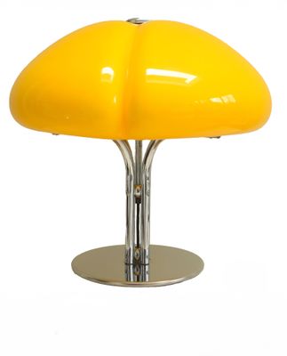 Rare Yellow Harvey Guzzini Quadrifoglio Table Lamp.  Luigi Massoni.