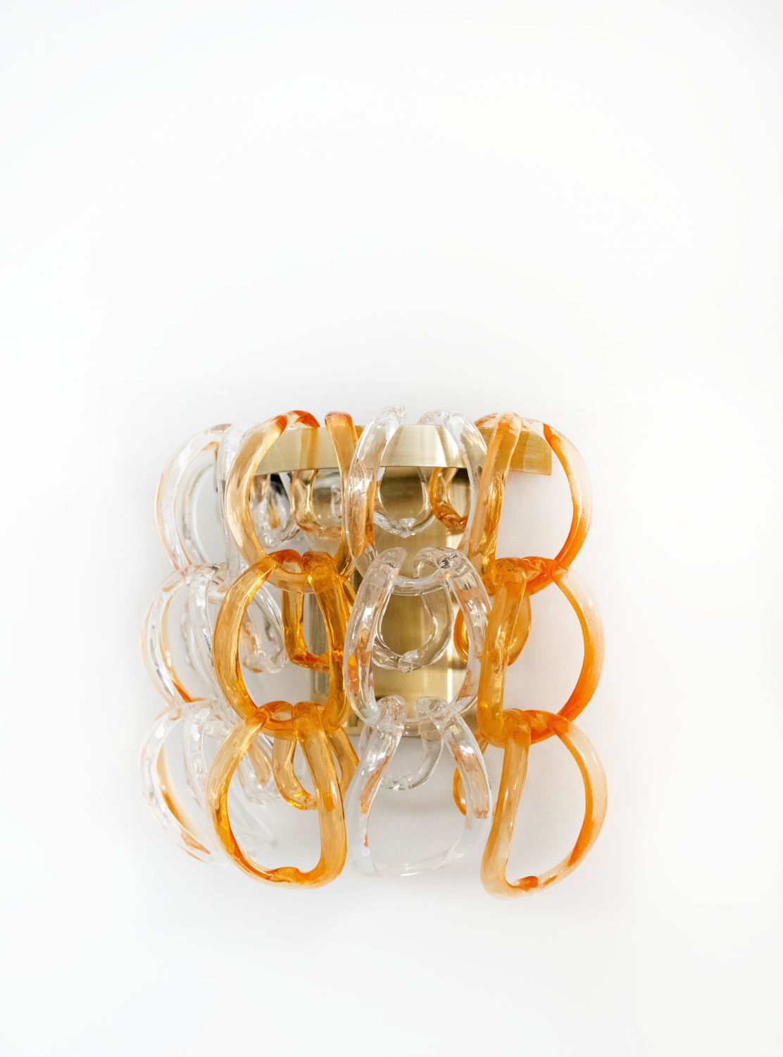 Fabulous Murano Glass Wall Light With Hand Made Glass Pieces Originally Commissioned By Bvlgar.