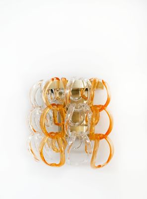 Fabulous Murano Glass Wall Light With Hand Made Glass Pieces Originally Commissioned By Bvlgar.