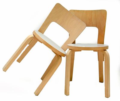 Pair Of Model 66 Chair By Alvar Aalto For Artek, Finland