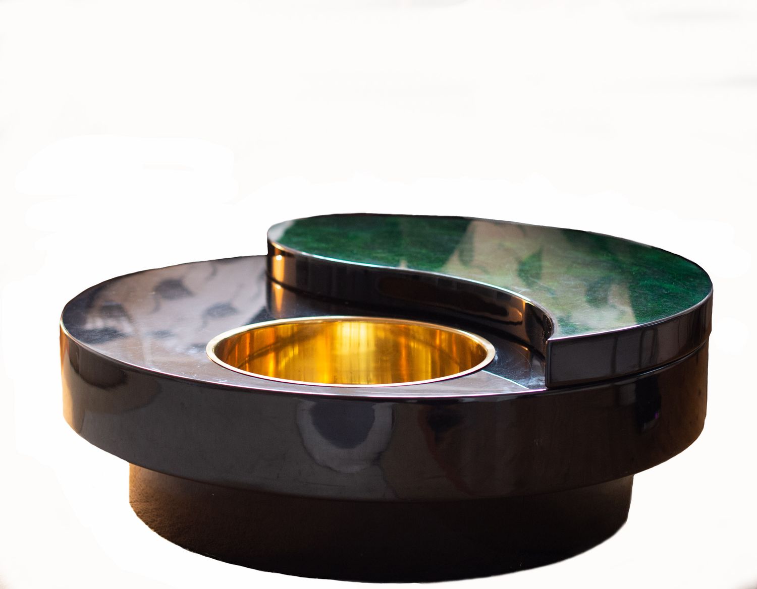 Fabulous Revolving Yin Yang Coffee Table By Willy Rizzo 1970s