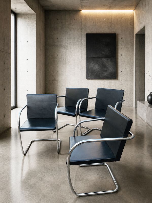 Ludwig Mies Van Der Rohe – ‘Brno’ Chairs, Brno Tubular Thin Pad Chair Model 245a