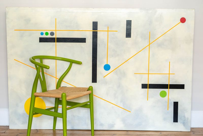 Extra Large Original Geometric Abstract Painting On Canvas