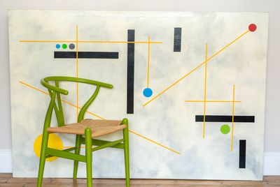 Extra Large Original Geometric Abstract Painting On Canvas
