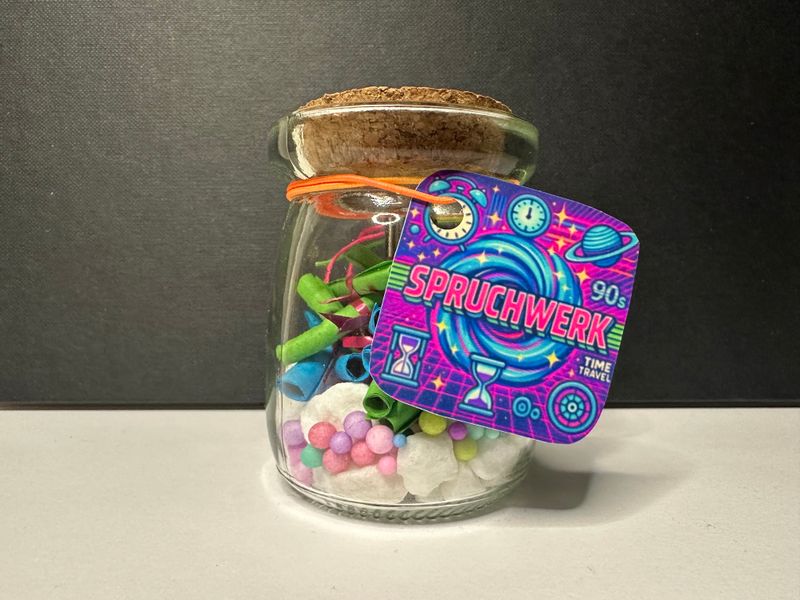 90er Zeitreiseglas