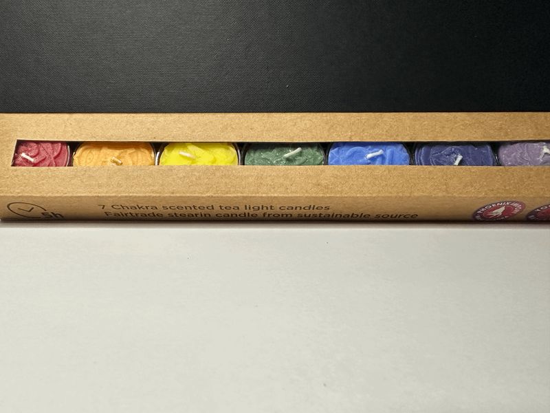 7 Chakra Teelichter