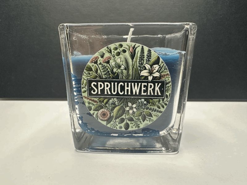 Duftkerze Bienenwachs  Dunkelblau