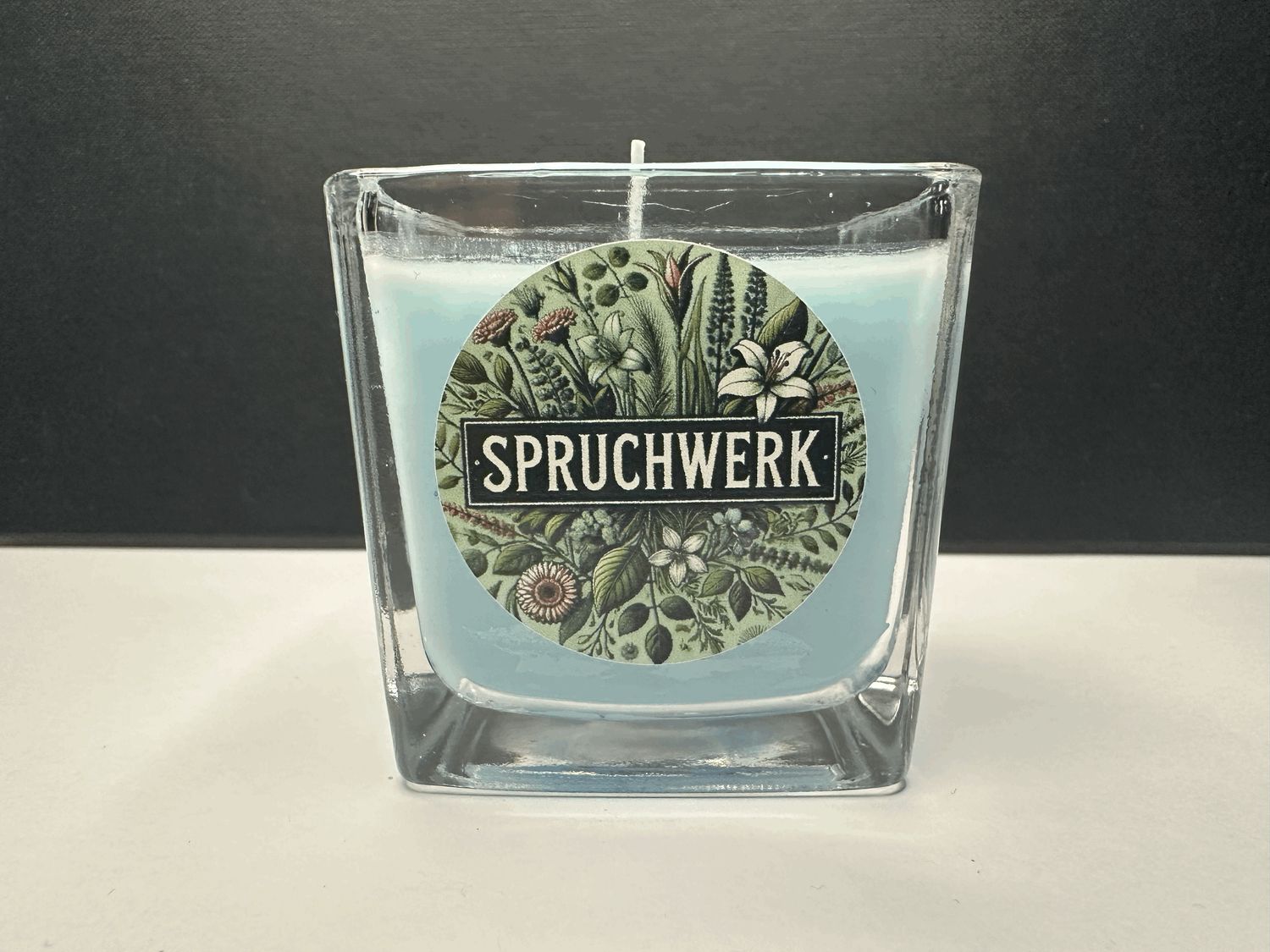 Duftkerze Rapswachs Hellblau