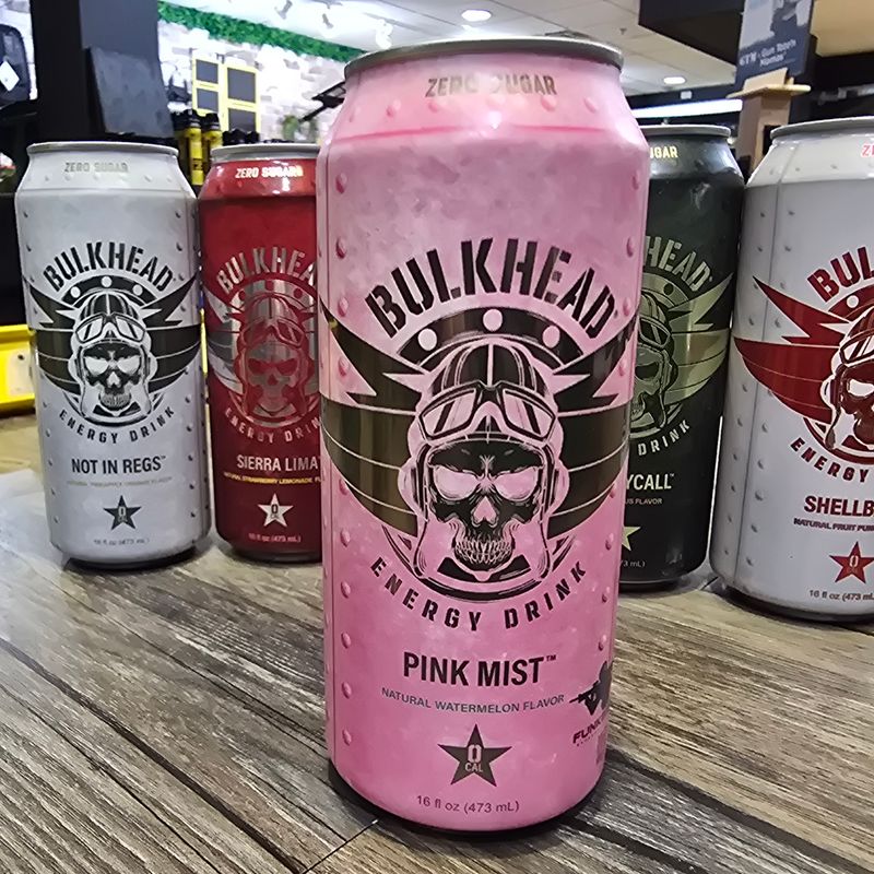 Pink Mist Energy Drink by Bulkhead – Natural Watermelon Flavor