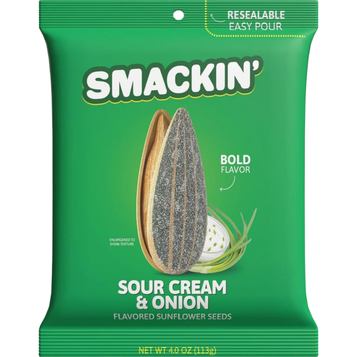 Smackin&#39; Seeds Sour Cream &amp; Onion 4 oz