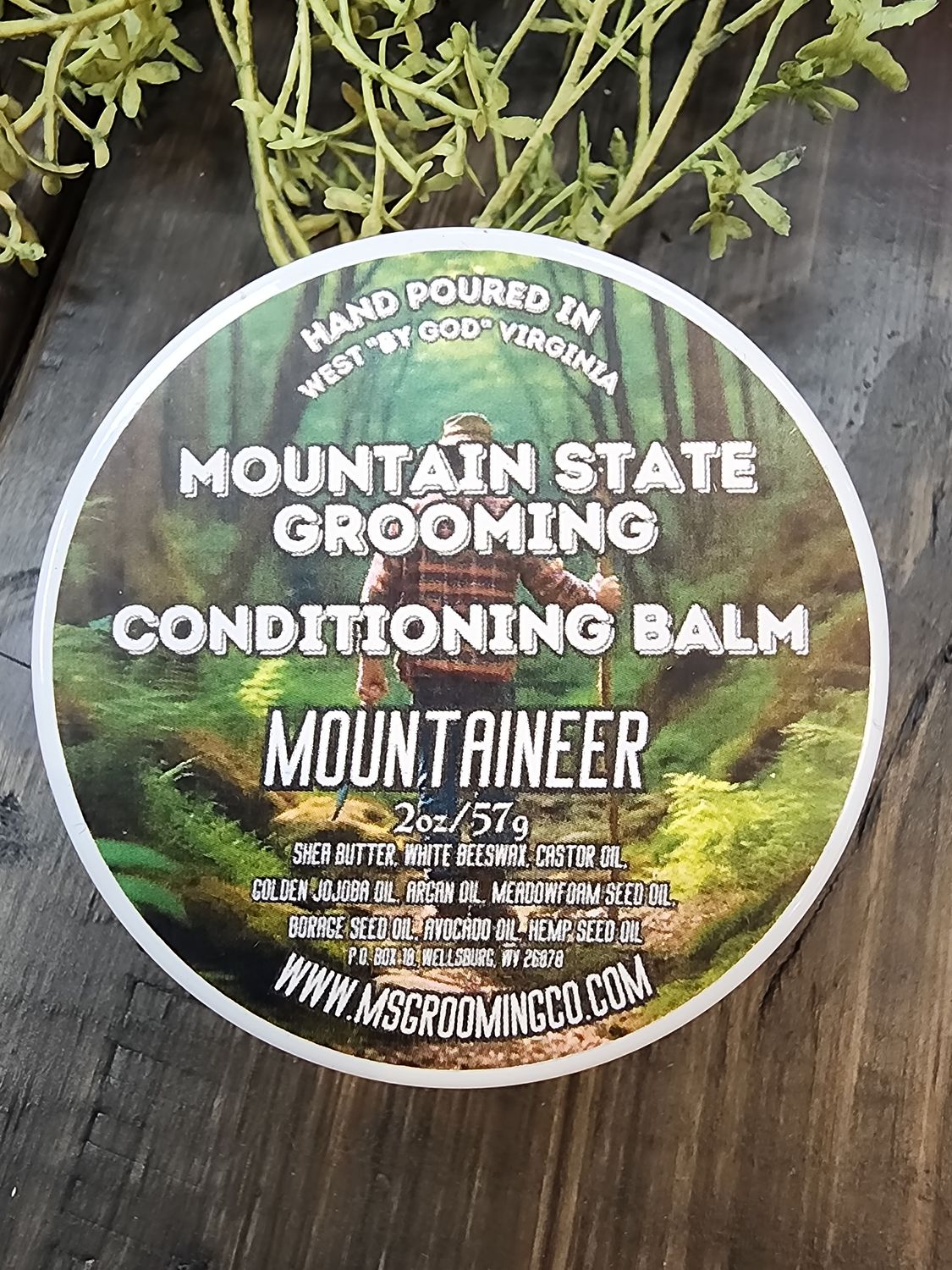 Mountain Grooming Beard Balm, name: Mountaineer (Essential Oil Based)