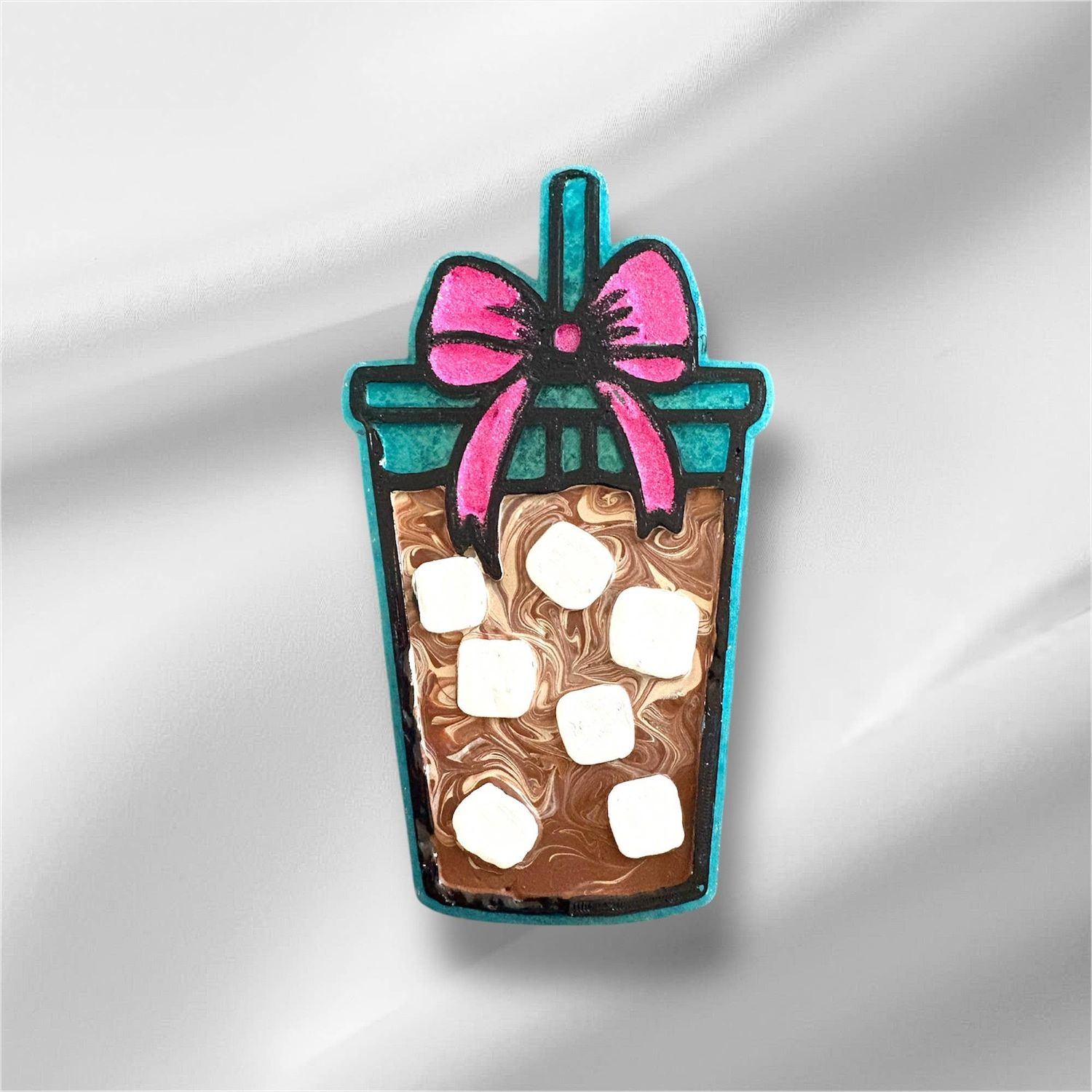 Swirly Latte Car Freshie, Scent: Pink Sugar