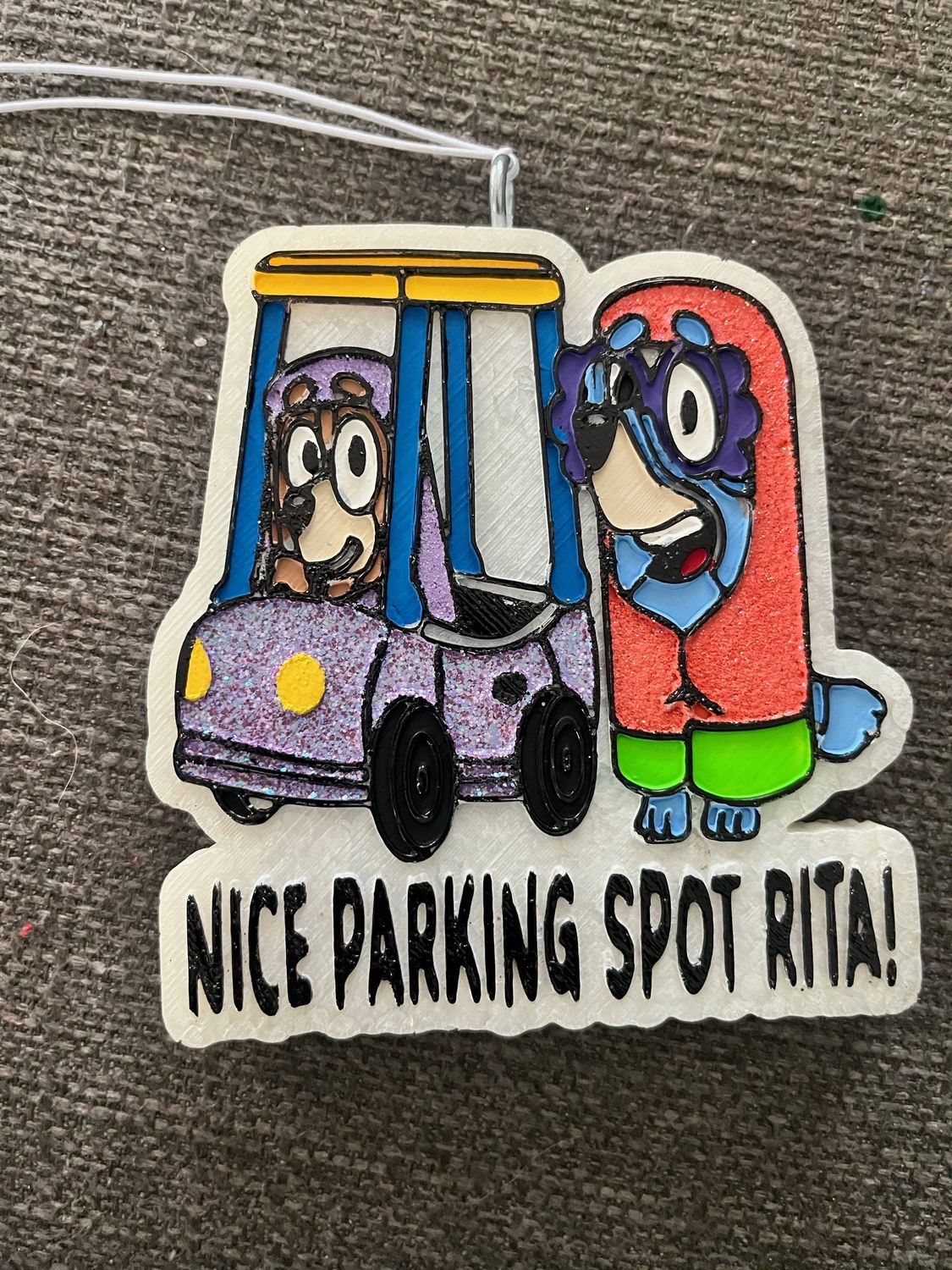 Parking spot car freshie