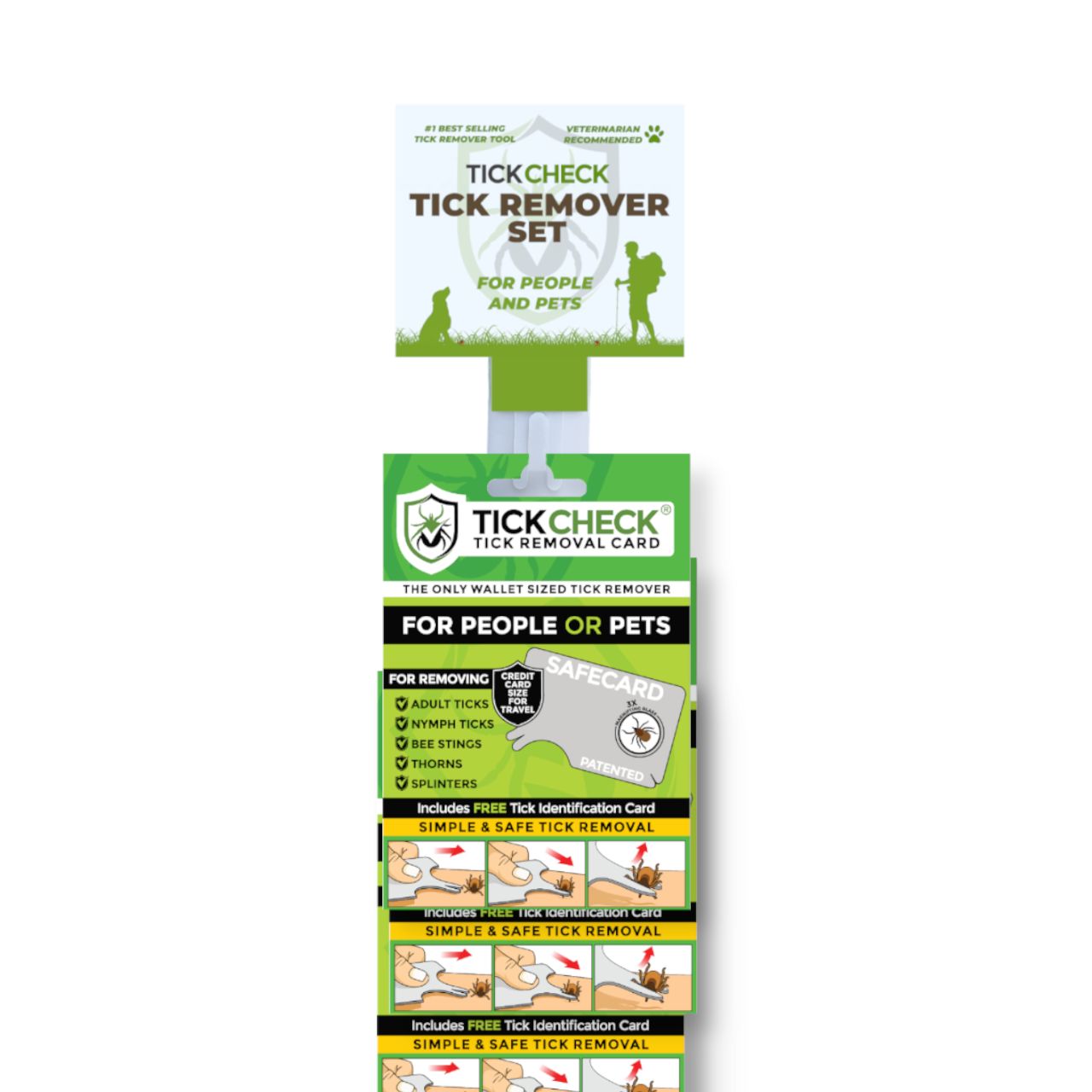 TickCheck Tick Remover Card - 12pc Hang Strip Display