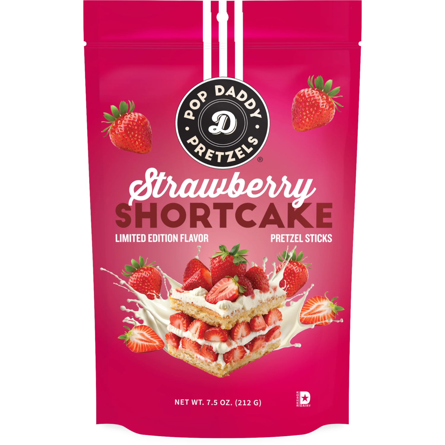 Pop Daddy Strawberry Shortcake Seasoned Pretzels