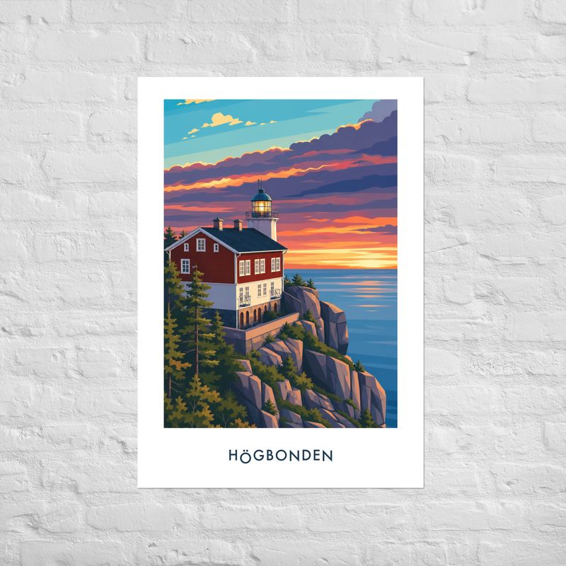 Retro Poster Högbonden Höga Kusten Retro Poster Högbonden Höga Kusten