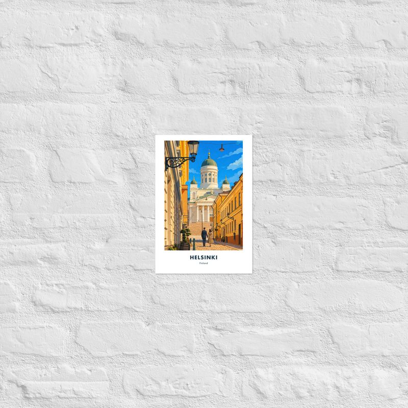 Retro Poster Helsinki Finland