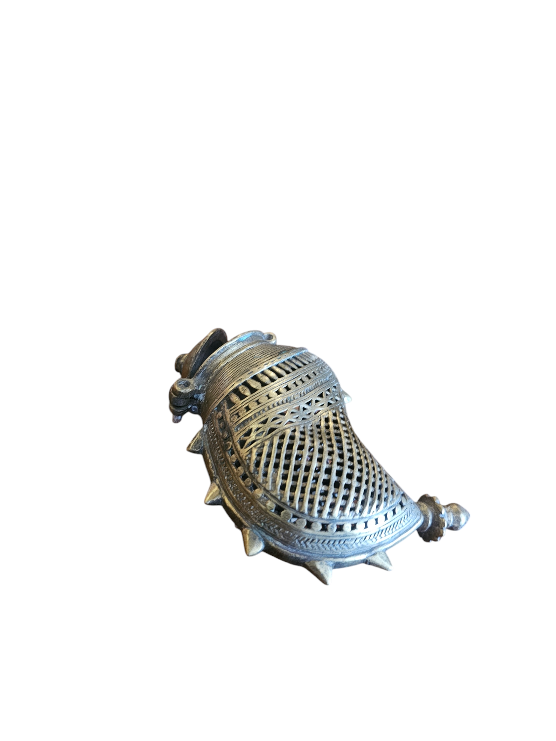 OLD INDIAN ANCIENT LIME POWDER BRASS STORAGE