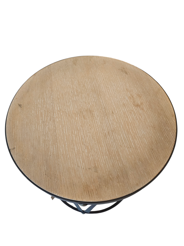 ROUND CRISS CROSS SIDE TABLE