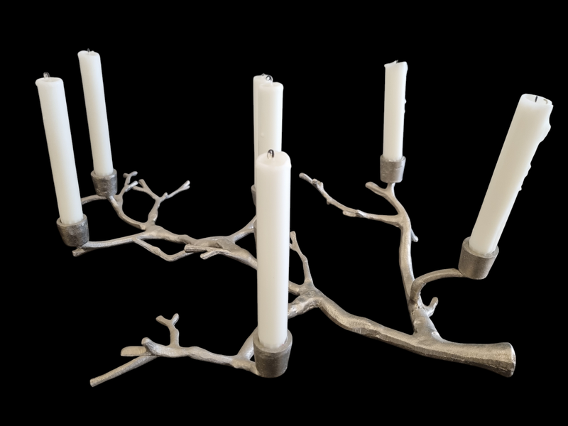 SILVER CANDLE TEALIGHT HOLDER