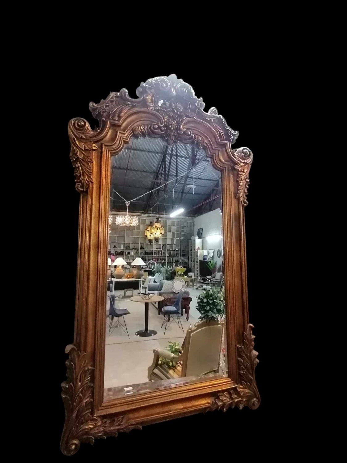 VINTAGE GILDED STUCCO MIRROR