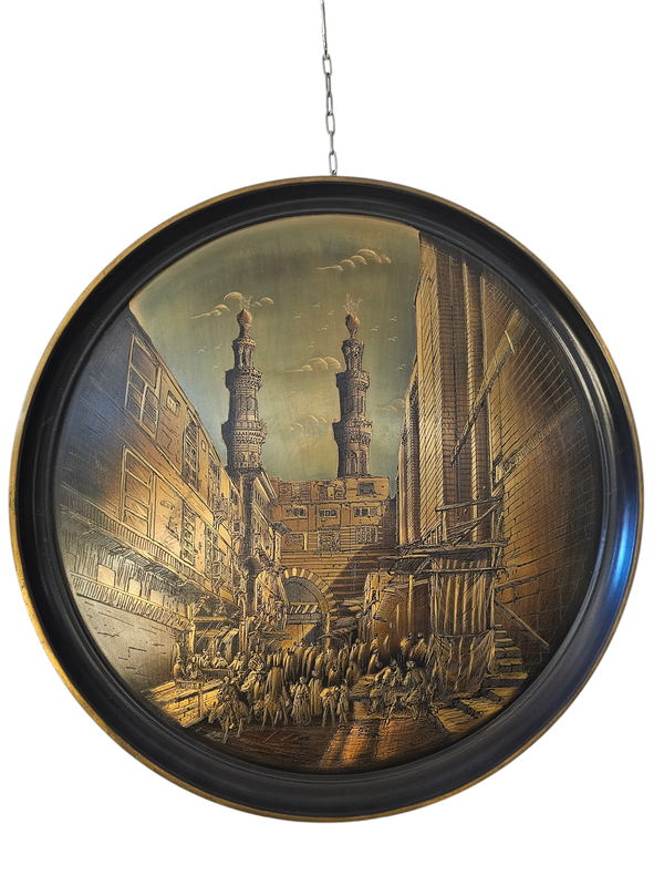 VINTAGE AND CONTEMPORARY ENAMEL DECORATIVE WALL HANGING